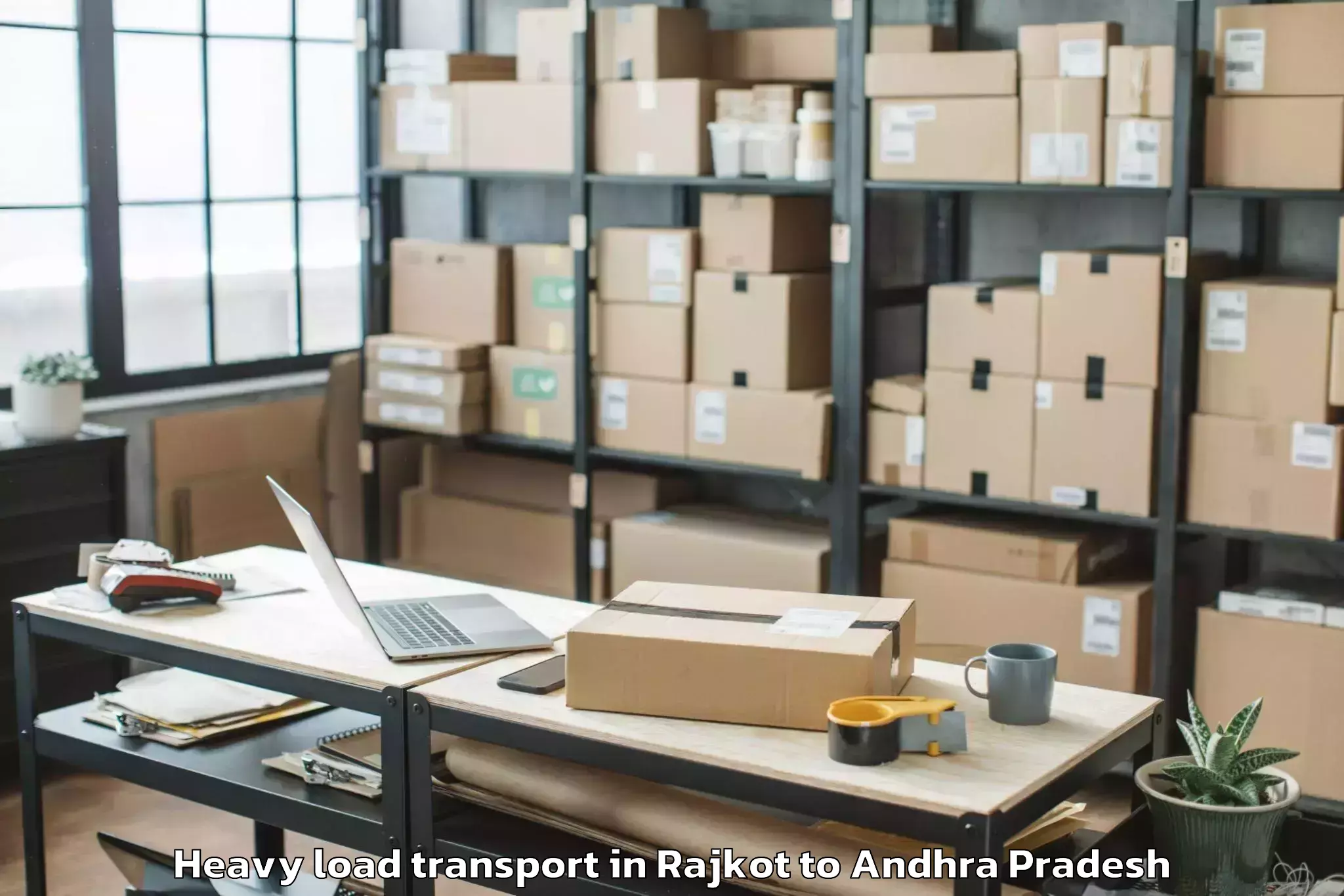 Leading Rajkot to Penuganchiprolu Heavy Load Transport Provider